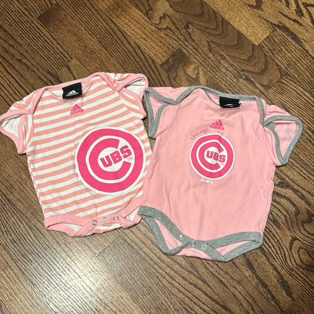 3/$10 - Baby Girl Chicago Cubs Onesie Bundle - 0-3m
